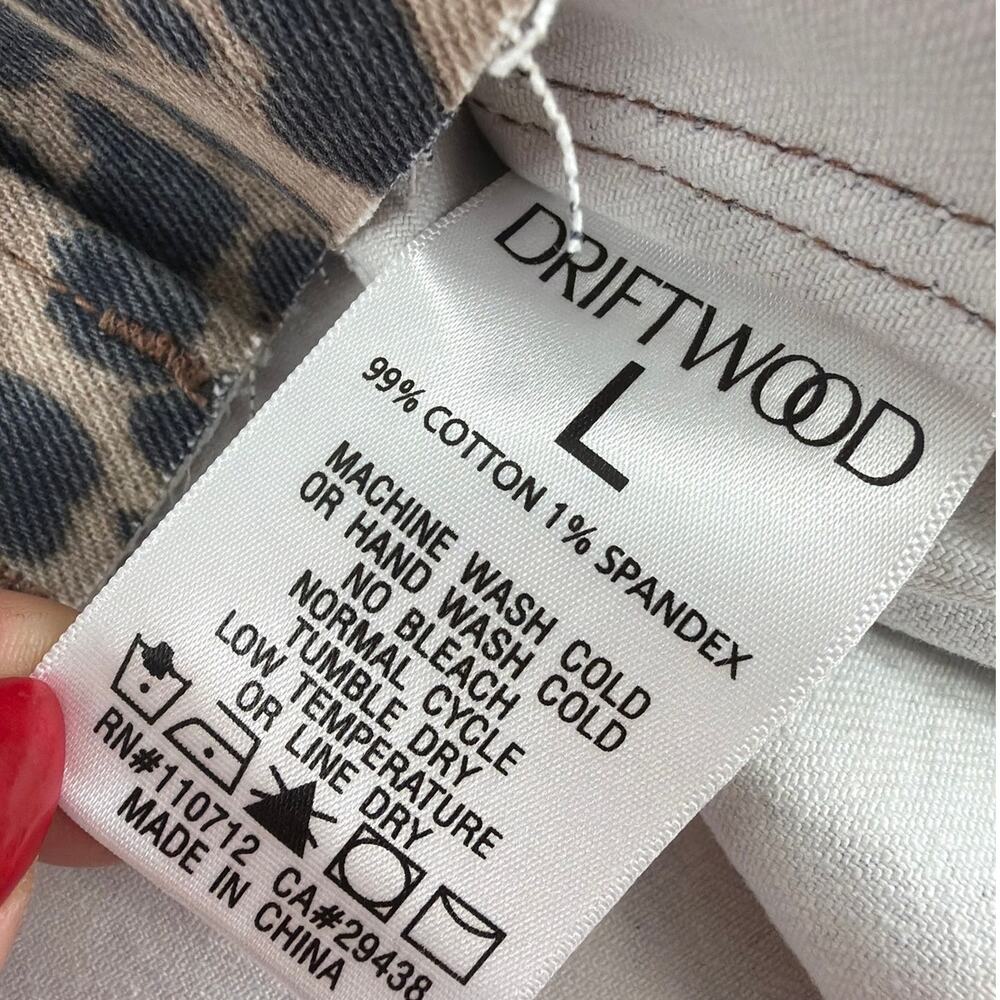 Driftwood Dani Shirt x Wild Rose Cropped Button-Up Jacket Leopard Size L - Picture 8 of 10